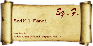 Szél Fanni névjegykártya